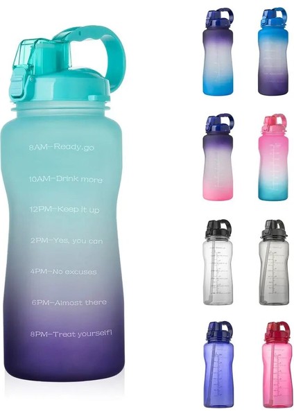 2l Mavi-Turuncu Tarzı L Galon Su Şişesi Büyük Kapasiteli Tritan Bpa Zaman Işaretleyici Fitness Sürahileri ile Açık Motivasyon (Yurt Dışından) indirimleri