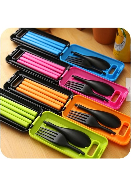 Turuncu Tarzı Çok Işlevli Katlanır Yemek Takımı Taşınabilir Dayanıklı Açık Kamp Yürüyüş Seyahat Ekipmanları Çatal Çubuk Sofra Seti (Yurt Dışından) modelleri