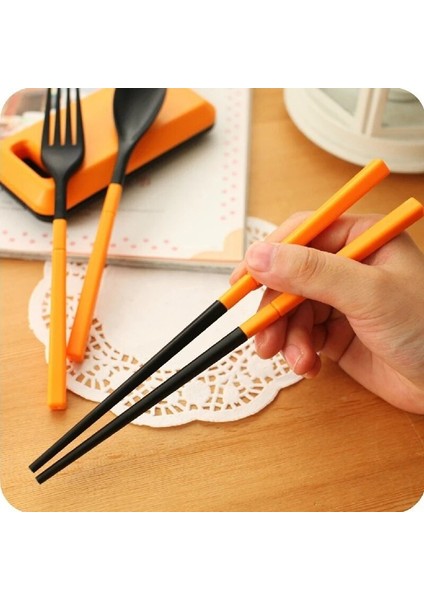 Turuncu Tarzı Çok Işlevli Katlanır Yemek Takımı Taşınabilir Dayanıklı Açık Kamp Yürüyüş Seyahat Ekipmanları Çatal Çubuk Sofra Seti (Yurt Dışından) indirimleri