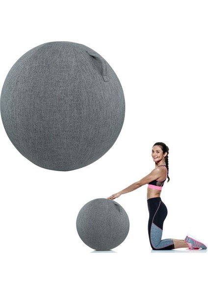 Donanma Tarzı 55 cm Yoga Topu Koruyucu Kapak Kaymaz Spor Salonu Egzersiz Denge Topu Kapak ve Alt Halka Yoga Salonu Egzersiz Fitness Aksesuarları (Yurt Dışından)