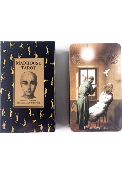 Ordu Yeşili Tarzı Madhouse Tarot Güverte Yüksek Li Ingilizce Versiyon Fal Tarot Kartları Deste Arkadaş Parti Eğlence Masa Oyunu Anlatıyor (Yurt Dışından) indirimleri