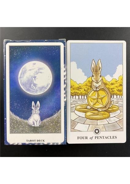 78 Adet TT199 Tarzı Sıcak Satış Tavşan Tarot Kartları Güverte Tahta Oyunu Kart Oyunu Masa Oyunu Falcılık Oracle Mansion Tarot (Yurt Dışından) fırsatları