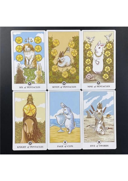 78 Adet TT199 Tarzı Sıcak Satış Tavşan Tarot Kartları Güverte Tahta Oyunu Kart Oyunu Masa Oyunu Falcılık Oracle Mansion Tarot (Yurt Dışından) indirimleri