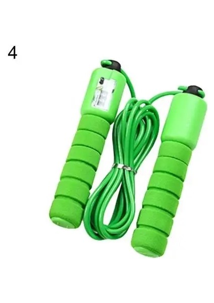 Yeşil Stil Aerobik Egzersiz Sayacı Fitness Spor Sayma Atlama Ip Atlama Ipi (Yurt Dışından)