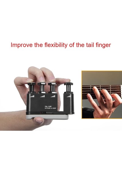 Siyah Stil Ukulele Gitar Bas Piyano Keman SAL99 Için Flanger Uzatılabilir Mukavemet Ayarlanabilir Parmak Egzersiz Tren (Yurt Dışından) indirimleri