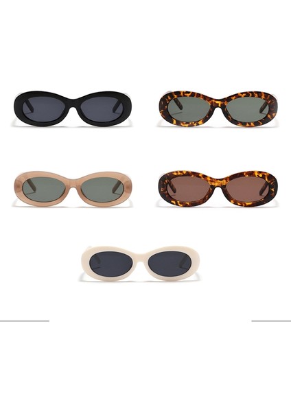 No.2 Tarzı Gözlük Kurt Cobain Gözlükler Oval Güneş Gözlüğü Bayan Gözlükleri Trendy Vintage Retro Güneş Gözlükleri Kadın UV400 Gözlük (Yurt Dışından)