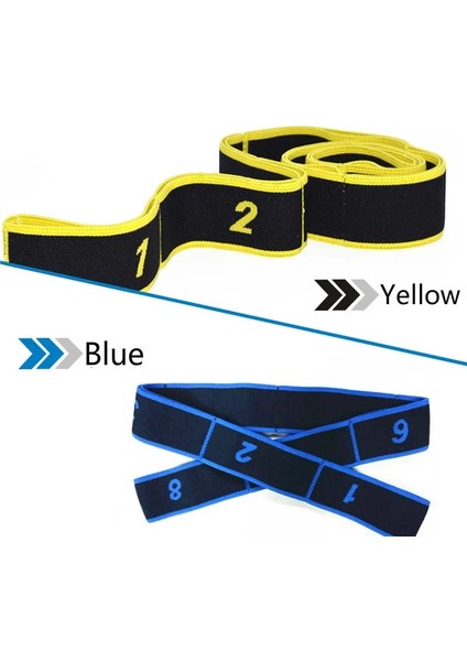 Sarı Stil Yoga Çekme Kayışı Kemer Polyester Lateks Elastik Latin Dansı Germe Bandı Döngü Yoga Pilates Gym Fitness Egzersiz Direnç Bantları (Yurt Dışından) indirimleri