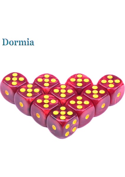 Mermer Kırmızı Tarzı Yeni Varış Renkler Yuvarlatılmış Köşeler Oyunlar Standart Noktalı Zar Taraflı, Kumarhane Için Masa Oyunu Aksesuarları (Yurt Dışından)