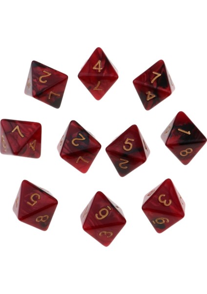 Mor Siyah Stil 10 Parça Çokyüzlü Zar Seti Trpg D& Dragons Oyunu Için Çok Taraflı Zar D8 8 Taraflı Zar Seti (Yurt Dışından) fırsatları