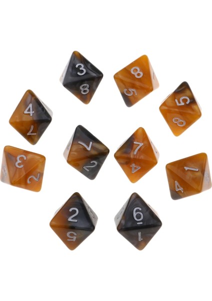 Mor Siyah Stil 10 Parça Çokyüzlü Zar Seti Trpg D& Dragons Oyunu Için Çok Taraflı Zar D8 8 Taraflı Zar Seti (Yurt Dışından) indirimleri