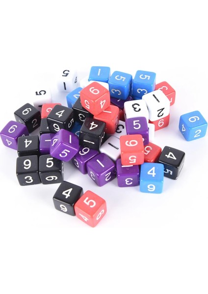 Mavi Stil D6 Içecek Dijital Zar Seti Komik Parti Kulübü Pub Tahtası Oynama Oyunu Aksesuar 5 Renk 16MM (Yurt Dışından) modelleri