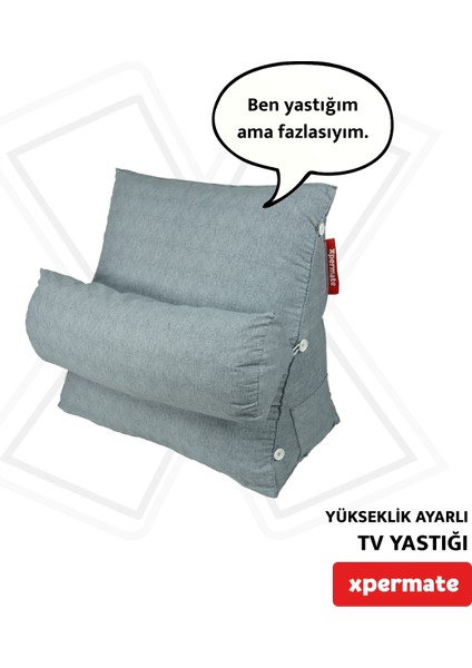 Tv Yastığı Boyun Bel ve Sırt Destekli Yastık Ameliyat Sonrası Yastık Hasta Yastığı Gri