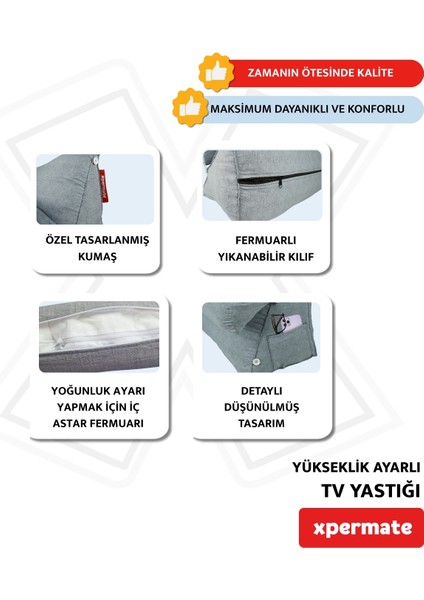 Tv Yastığı Boyun Bel ve Sırt Destekli Yastık Ameliyat Sonrası Yastık Hasta Yastığı Gri fırsatları