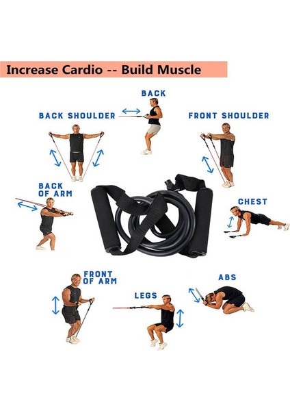 Hongse Tarzı Fitness Ekipmanları Için 5 Adet Halat Lastik Bantlar Yoga Çekme Halatı Elastik Direnç Bantları Genişletici Egzersiz Tüpü Eğitimi (Yurt Dışından) modelleri