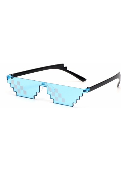 Siyah Gri Tarzı Çok Thug Life Mozaik Gözlük Güneş Gözlüğü Erkek Kadın 8 Bit Kodlama Piksel Trendy Cool Süper Parti Komik Vintage Shades Gözlük Thug Life (Yurt Dışından) indirimleri