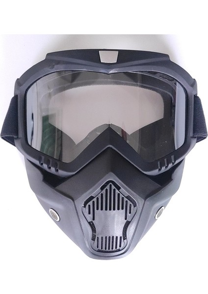 Şeffaf Lens Stili Bisiklet Sürme Motokros Güneş Gözlüğü Kayak Snowboard Gözlük Maskesi Gözlük Kask Taktik Rüzgar Geçirmez Motosiklet Gözlük Maskeleri (Yurt Dışından)