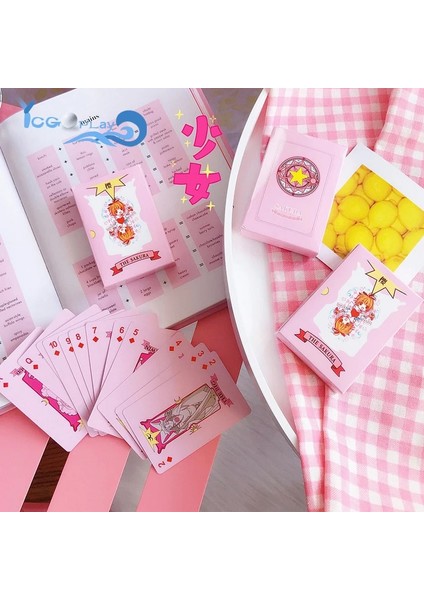 PKP-0003-3-İKI Renk Stili K Kız Sevimli Karikatür Desen Anime Oyun Kartları Parti Tatil Hediyeleri Masa Kart Oyunu Komik Ifadeler Poker Tatil Hediyesi (Yurt Dışından) fiyatları
