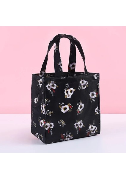 Çiçek Stili 1 Adet Taşınabilir Açık Çanta Su Geçirmez Sofra Yalıtımlı Termal Soğutucu Gıda Konteyner Sepeti Kamp Öğle Yemeği Çantaları Kadınlar Için (Yurt Dışından)
