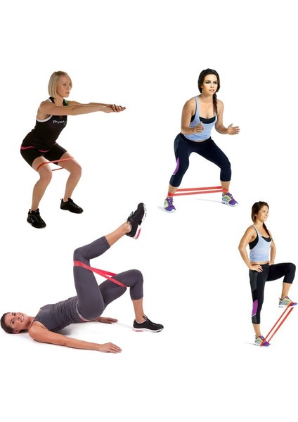 C Stili Yoga Streç Bant Bacak Elastik Halka Direnç Halkasıgüç Eğitimi Direnç Bandı Rastgele Renk Egzersiz Egzersiz Ekipmanı (Yurt Dışından)