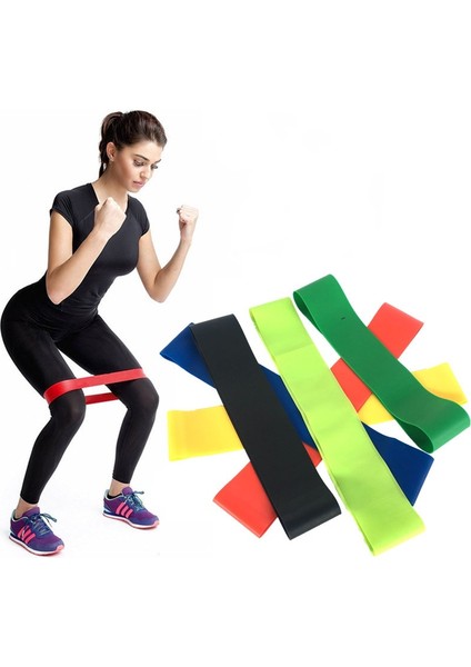 C Stili Yoga Streç Bant Bacak Elastik Halka Direnç Halkasıgüç Eğitimi Direnç Bandı Rastgele Renk Egzersiz Egzersiz Ekipmanı (Yurt Dışından)