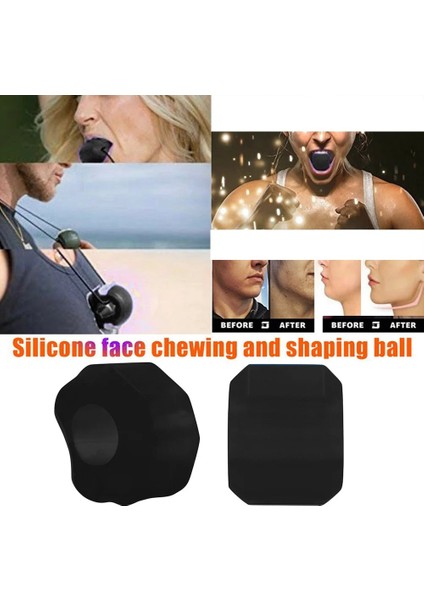 Siyah Stil Silikon Çene Eğitmen Yüz Kas Çiğneme Şekli Cihazı Fitness Topu Boyun Yüz Germe Egzersiz Topu Çene Kas Eğitim Ekipmanları (Yurt Dışından) fırsatları