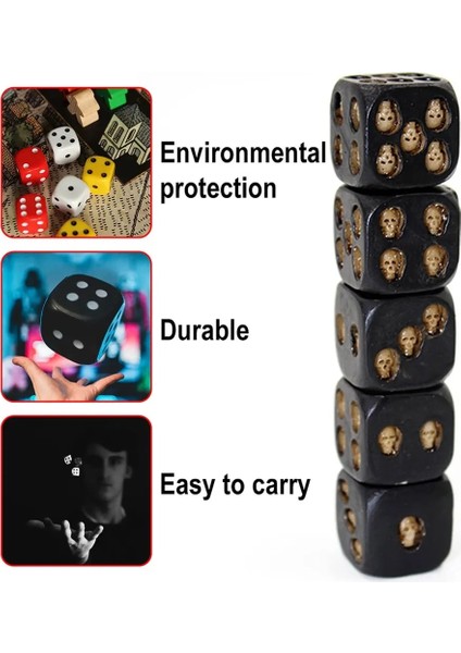 Reative Black Skull Zar Seti Sırıtan 3D Iskelet Zar Club Pub Partisi Için Korkunç Yenilik Tahta Oyunu (Yurt Dışından) fırsatları