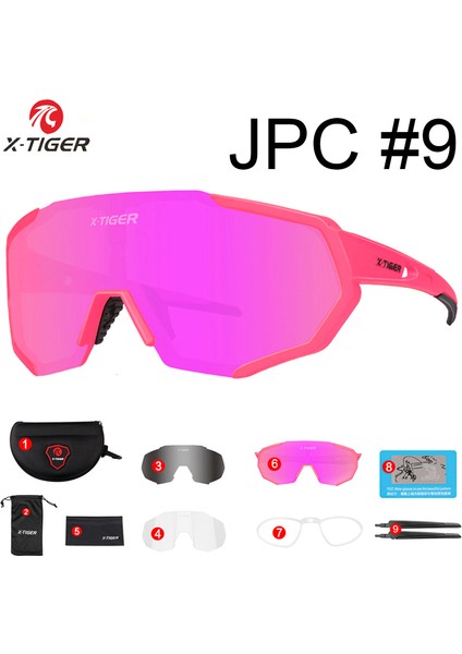 JPC09-3LENS Stili X-Tıger Polarize Spor Bisiklet Güneş Gözlüğü Yol Bisiklet Gözlükleri Dağ Bisikleti Bisiklet Sürme Koruma Gözlükleri Gözlük Lens (Yurt Dışından)