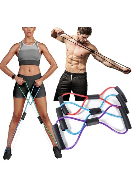 Mor Tarzı Şekil 8 Direnç Bandı Tpe Fitness Yoga Sakız Direnci Lastik Bantlar Çekme Halatı 8 Kelime Kas Eğitimi Borusu Germe Halatı (Yurt Dışından) fiyatları