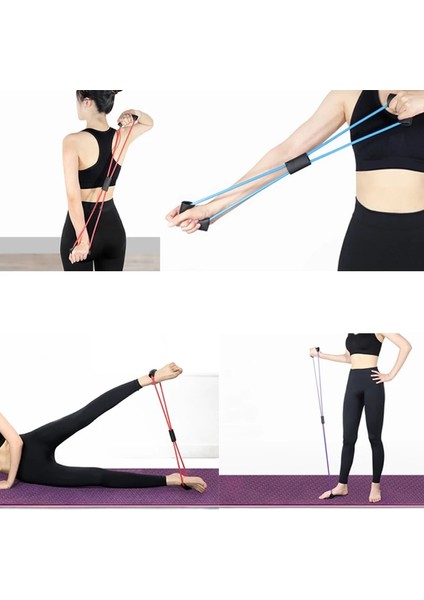 Mor Tarzı Şekil 8 Direnç Bandı Tpe Fitness Yoga Sakız Direnci Lastik Bantlar Çekme Halatı 8 Kelime Kas Eğitimi Borusu Germe Halatı (Yurt Dışından) indirimleri