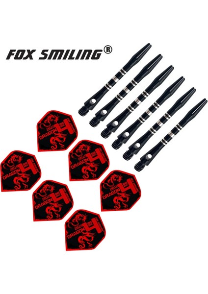 Blue4 Stilini Ayarla Tilki Gülümseyen Alüminyum Dart Milleri ve Dart Uçuş Seti Dardos Tüy Yaprakları Dart Aksesuarları Seti Siyah Mavi Renkler (Yurt Dışından) fiyatları