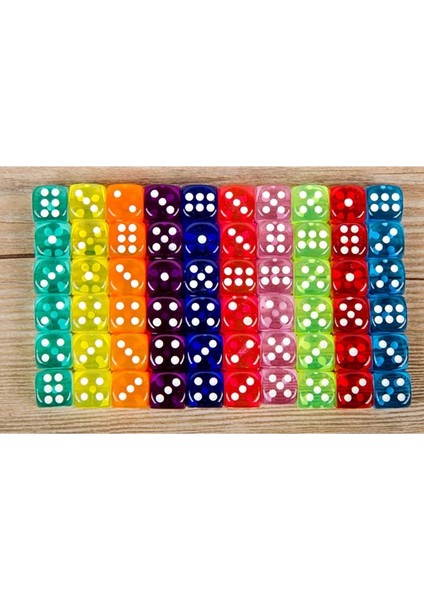 Mor Tarzı Lot Zar Seti 10 Renk Clubpartyaile Oyunları Için Yüksek Li Akrilik Şeffaf Zar 14MM (Yurt Dışından) fiyatları