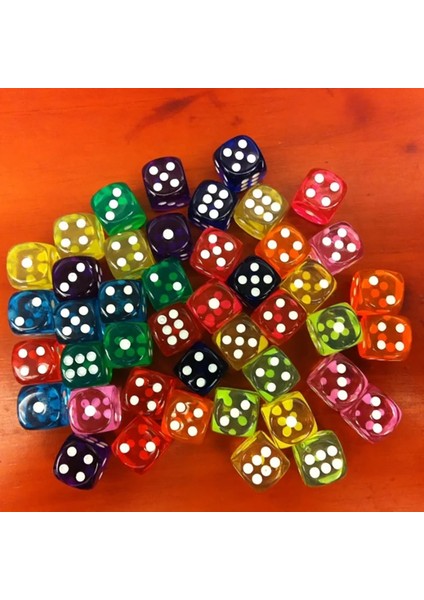 Mor Tarzı Lot Zar Seti 10 Renk Clubpartyaile Oyunları Için Yüksek Li Akrilik Şeffaf Zar 14MM (Yurt Dışından) fırsatları