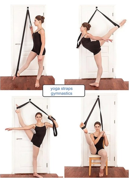 Gri Stil Sedye-Kayış Kapısı Esneklik Esneme Bacakları Sedye Kayışı Için Bale Tezahürat Dans Jimnastik Eğitmeni Yoga Esneklik Bacakları (Yurt Dışından)