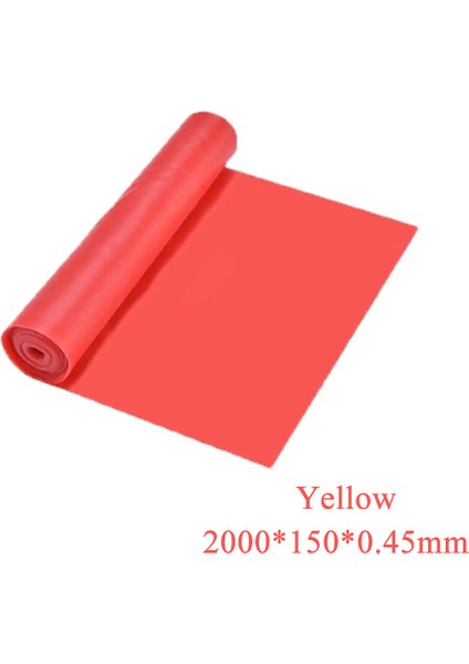 Kırmızı Stil 2000X150X0.35MM Yoga Pilates Streç Direnç Bandı Egzersiz Fitness Bandı Eğitim Elastik Egzersiz Fitness Kauçuğu 200CM Doğal Kauçuk Spor Salonu (Yurt Dışından)