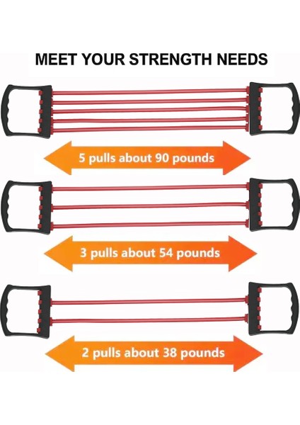 Sarı Stil Direnç Bantları Çekme Halatı Spor Seti Egzersiz Fitness Bantları Lastik Tüpler Bant Streç Eğitimi Ev Spor Salonları Egzersiz Elastik (Yurt Dışından) fırsatları