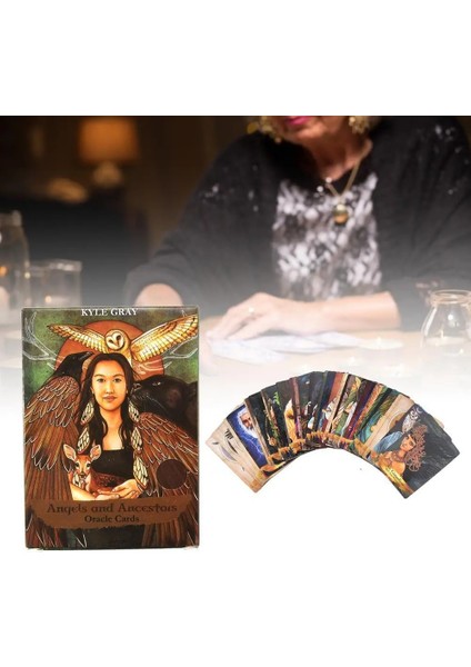 T Stili Sıcak Satış Yüksek Çözünürlüklü Tarot Kartı Fabrikası Yapılan Yüksek Li Tam Ingiliz Parti Kehanet Oyunu-Melekler ve Atalar (Yurt Dışından)