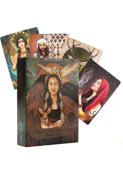 T Stili Sıcak Satış Yüksek Çözünürlüklü Tarot Kartı Fabrikası Yapılan Yüksek Li Tam Ingiliz Parti Kehanet Oyunu-Melekler ve Atalar (Yurt Dışından)