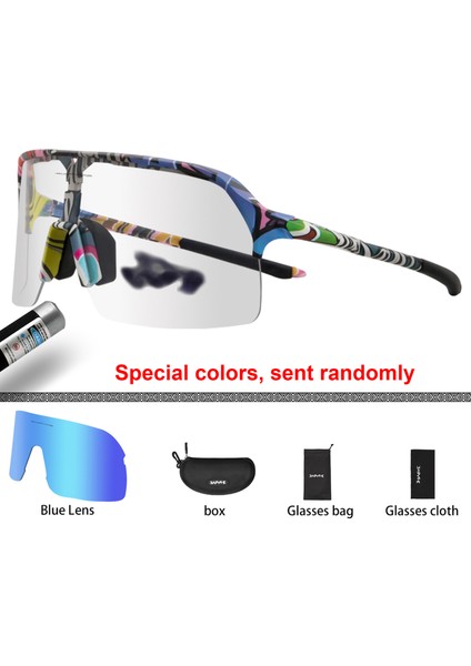 Stili Temizle Açık Kapvoe Tarzı Fotokromik Spor Bisiklet Gözlükleri UV400 Erkekler Polarize Bisiklet Güneş Gözlüğü Gözlük Dağ Bisikleti Bisiklet Gözlüğü (Yurt Dışından)