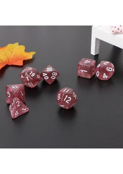 Y Tarzı Dragon Pathfinder D20 D12 2XD10 D8 D6 D4 Için 7 Adet Parıldayan Çokyüzlü Zar (Yurt Dışından)