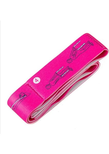 Gül Kırmızısı 95X4CM Stili Yeni Yoga Askı 90*4cm Streç Askı Pilates Kemeri Bel Kolları Bacak Yoga Egzersiz Direnç Bantları (Yurt Dışından)