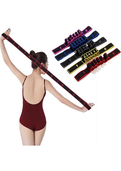 Gül Kırmızısı 95X4CM Stili Yeni Yoga Askı 90*4cm Streç Askı Pilates Kemeri Bel Kolları Bacak Yoga Egzersiz Direnç Bantları (Yurt Dışından) fırsatları