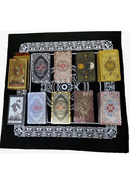 Güneş ve Ay Tarzı Lüks Altın Folyo Tarot Kartı Sıcak Damgalama Pvc Suya ve Aşınmaya Dayanıklı Kağıt Talimatları ile Tahta Oyunu Kartı Kehaneti (Yurt Dışından) fiyatları