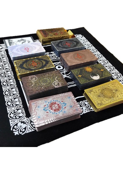 Güneş ve Ay Tarzı Lüks Altın Folyo Tarot Kartı Sıcak Damgalama Pvc Suya ve Aşınmaya Dayanıklı Kağıt Talimatları ile Tahta Oyunu Kartı Kehaneti (Yurt Dışından) modelleri