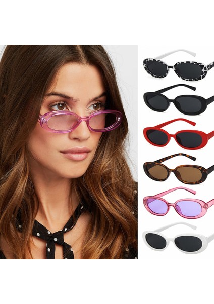 No.8 Stili Kadınlar Için Retro Güneş Gözlüğü Oval Polarize UV400 Vintage Gözlük Basit Moda Shades Dağcılık Balıkçılık Aksesuar (Yurt Dışından)