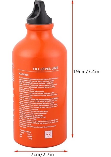 Turuncu Tarzı 500ML Alüminyum Alaşımlı Açık Kamp Gaz Fuel Oil Şişesi Barbekü Benzinli Gazyağı Sıvı Gaz Tankı Yakıt Depolama Şişesi (Yurt Dışından) fırsatları