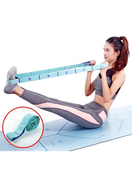 Gri Stil Yoga Çekme Kayışı Kemer Elastik Latin Dansı Germe Bandı Döngü Yoga Pilates Fitness Egzersiz Direnç Bantları (Yurt Dışından) modelleri