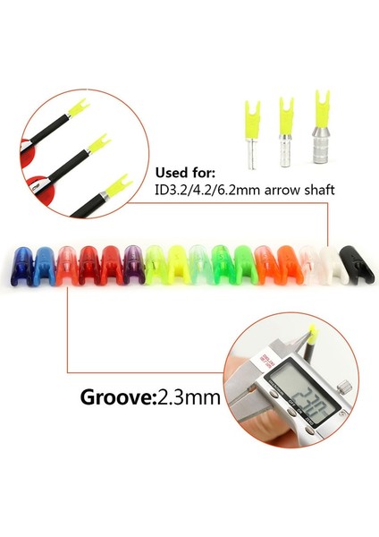 L Nock-No.3 Stili Okçuluk Ok Pimi Nock Id Karbon Okları Fiberglas Ok Mili Yay Okları Çekim Arco Recurvo (Yurt Dışından)
