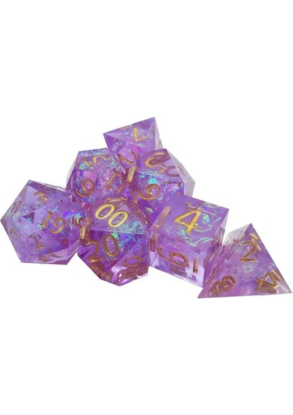 No.1 Tarzı 7 Takım Çokyüzlü Reçine Zar Dnd Rpg Masa Oyunu Eğlence Zar (Yurt Dışından) fiyatları