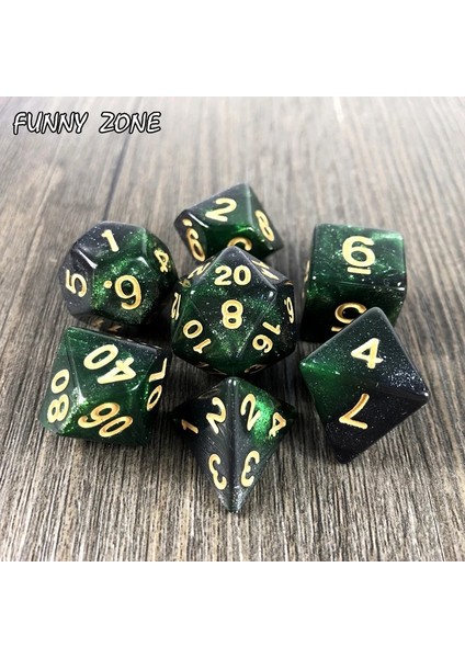 Yeşil Stil Evren Galaxy Gibi Parlak Parlak Yaratıcı Zar Olyhedral Zar Oyunu Eğlenceli Parti Bar Oyunları Hobiler Yılbaşı Hediyeleri Zarlar (Yurt Dışından)