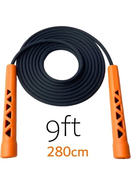9 Ft Siyah Ip Stili Uzun Boylu Insanlar Için 11FT 335CM Uzunluk Yumuşak Pvc Atlama Ipi Dolaşmayan Pvc Ip Atlama Ipi Aerobik Egzersiz Fitness Eğitimi Egzersiz (Yurt Dışından)